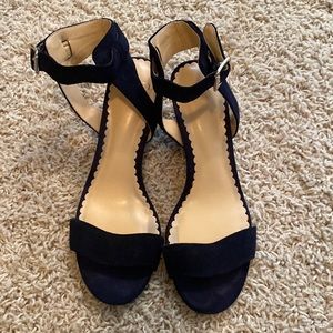 Crown and Ivy Navy Suede Sandal